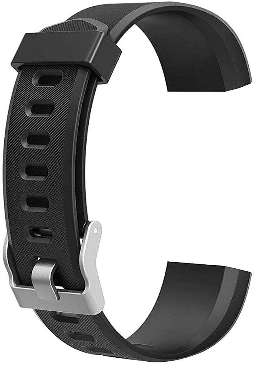 Siliconen Horlogeband Compatibel met ID115Plus HR Smartwatch Vervanging Horlogeband Quick Release Polsband voor 170 mm-225 mm Polsmaat Zwart