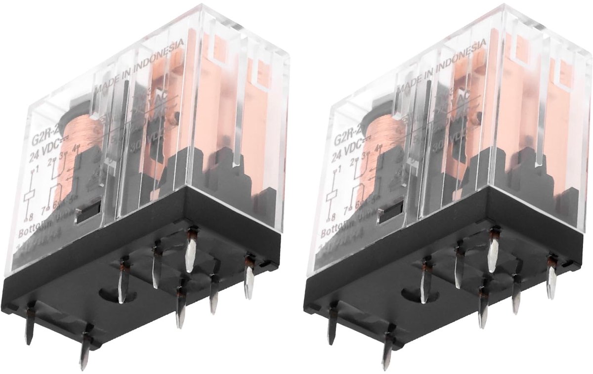 2 STKS 24VDC 8-Pin Speaker Bescherming Relais G2R-2-24VDC 29.3x28.8mm Audio Relais