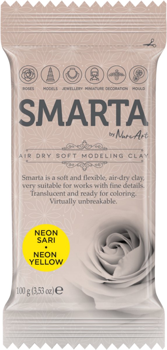 Smarta zelfdrogende klei - Yellow 100g Geel