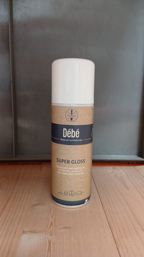 Spray chaussures Debe Super Gloss 200 ml - Laque synthétique - Métallisé - Nacré - Incolore - Spray imprégnant Chaussures pour femmes - Spray Chaussures pour femmes - Spray chaussures contre la saleté et la pluie - ShoeFresh