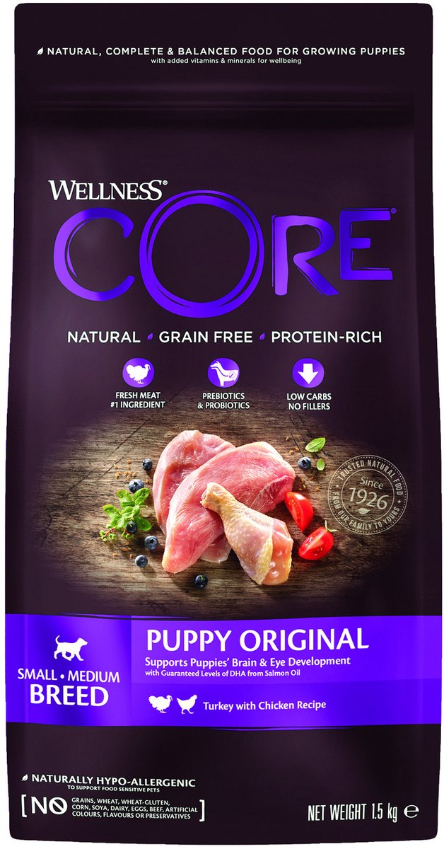 Wellness Core Hondenvoer Puppy Kalkoen - Kip 1,5 kg