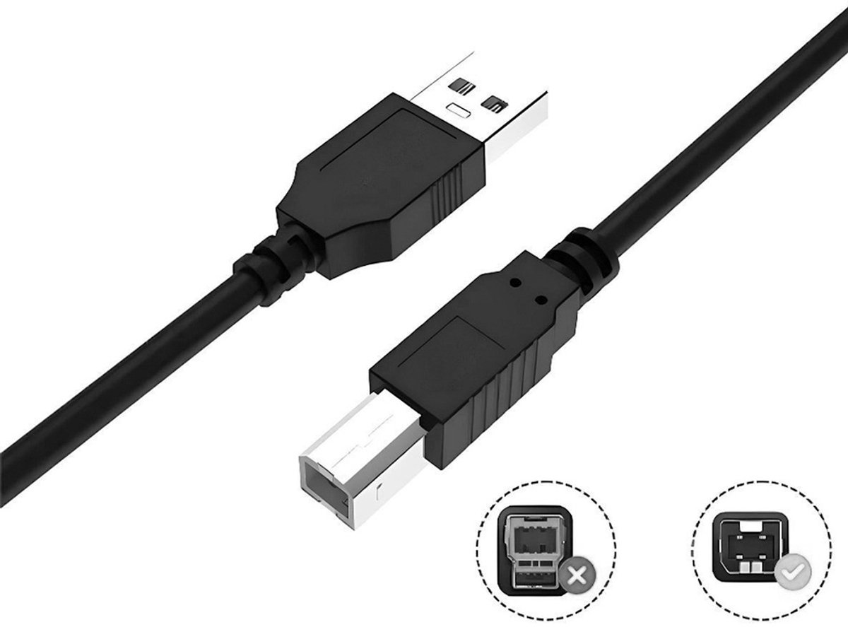 Printerkabel-Printer kabel usb-USB 2.0-Kabel voor Printer-3 meter(Meest nauwkeurige lengte: 2,68 meter) — afbeelding 4