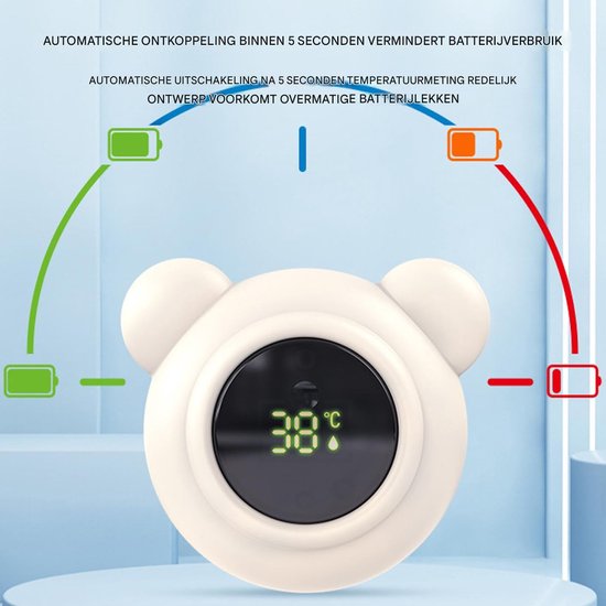 Bath thermometers, waterthermometers baby - Waterdichte veilige water thermometers met LED -display,Digitaal peuterverzorgingsproduct voor bad- en poolgebruik van Merkloos — afbeelding 4