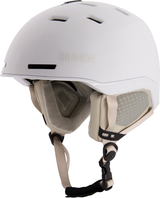 SINNER KAISER Unisex Skihelm - MATTE WHITE - Maat S, 51-54 cm