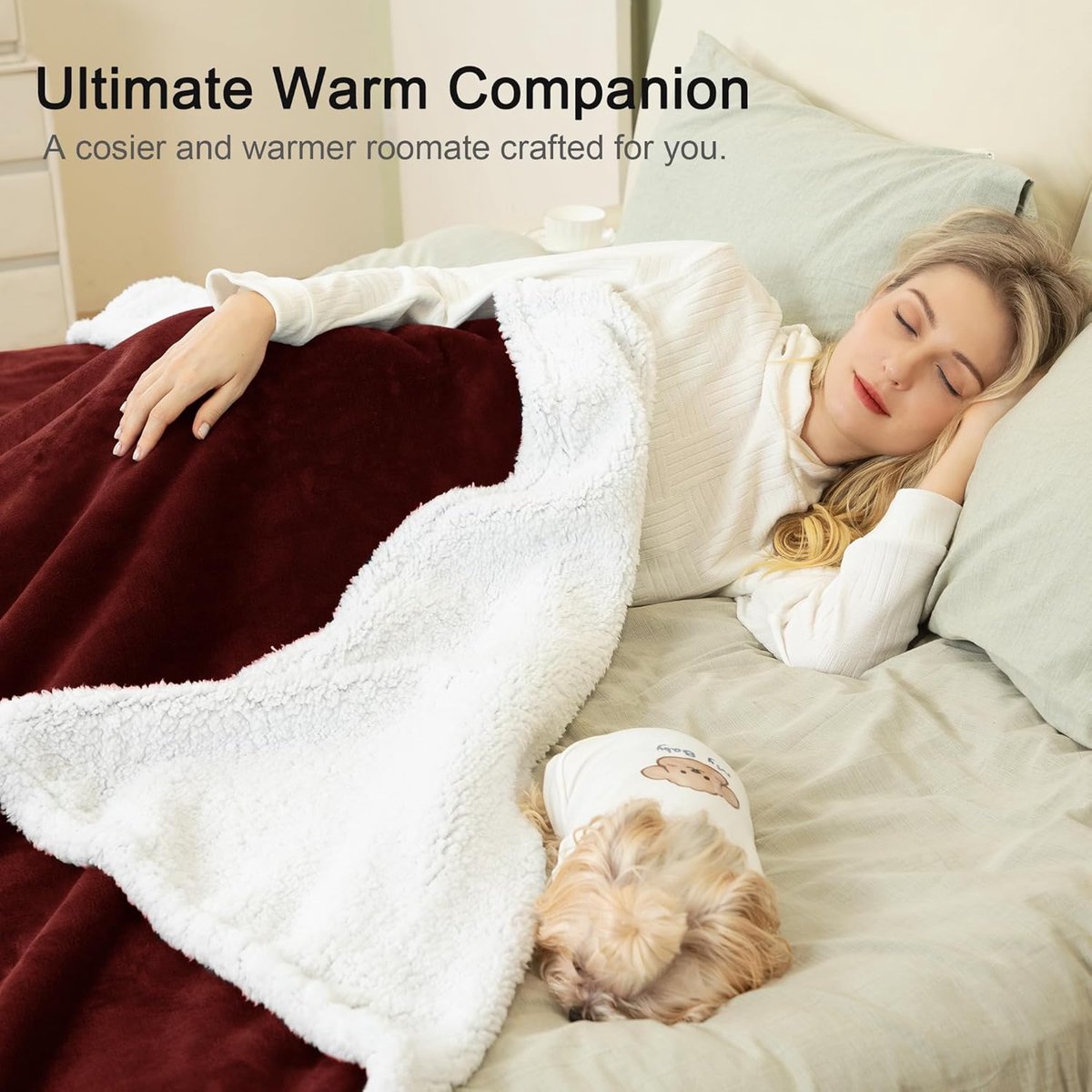 Famanu Knuffeldeken - Verdikte Wollige Fleece Plaid - Zacht & Warm voor Bank & Bed