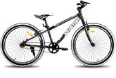 JOYSTAR Lubbock 24 inch Kinder Hardtail Mountainbike - 9-12 jaar - V-brake - zwart - Geschikt voor buitenactiviteiten in de lente