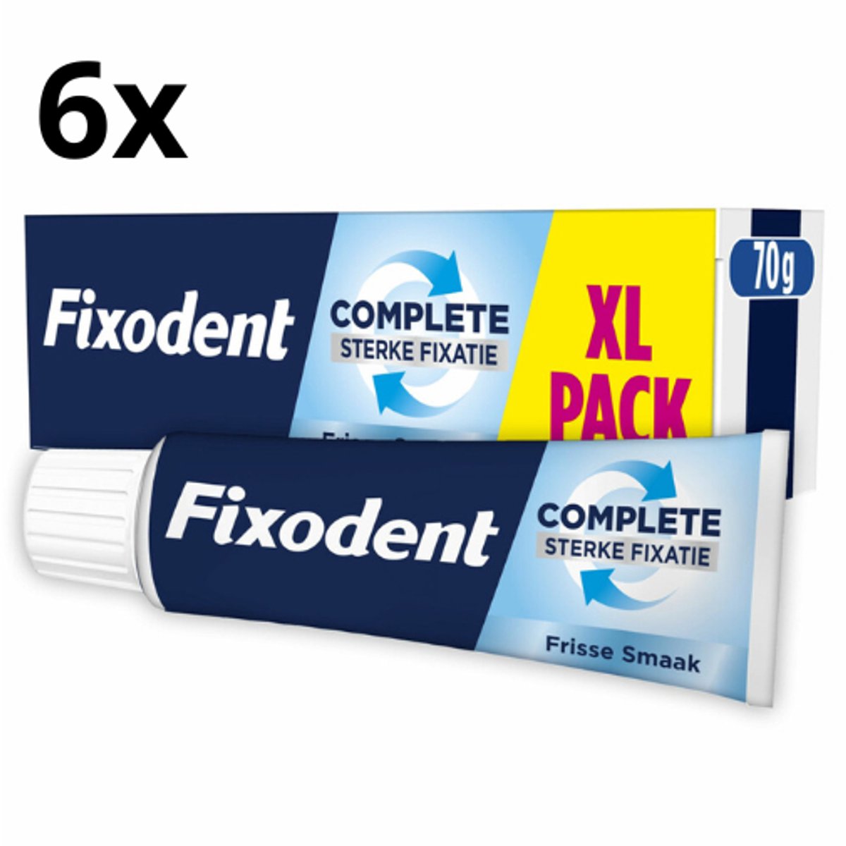 Fixodent Kleefpasta Original - 6 x 70 gram - Verbeterde formule 2025