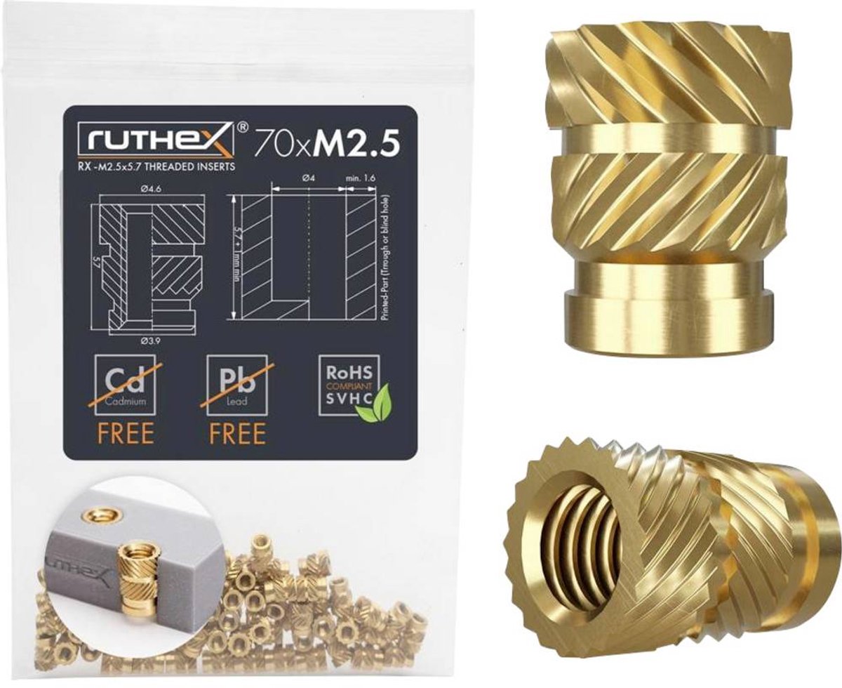 ruthex Schroefdraadinzet RX-M2,5x5.7 GE-M25x57-001