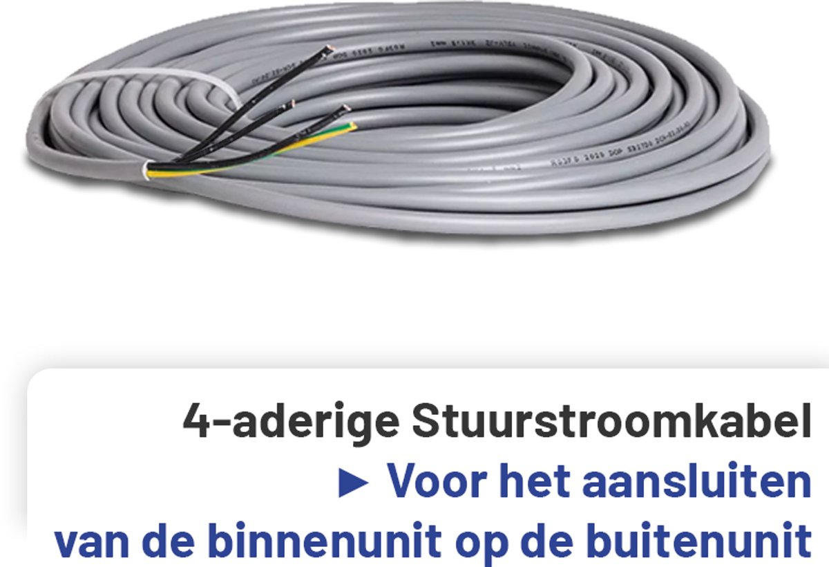 Aircopipe Airco Installatiepakket 3/8x5/8 + Muurbeugel voor airco's vanaf 10,0kW Lengte: 3 Meter