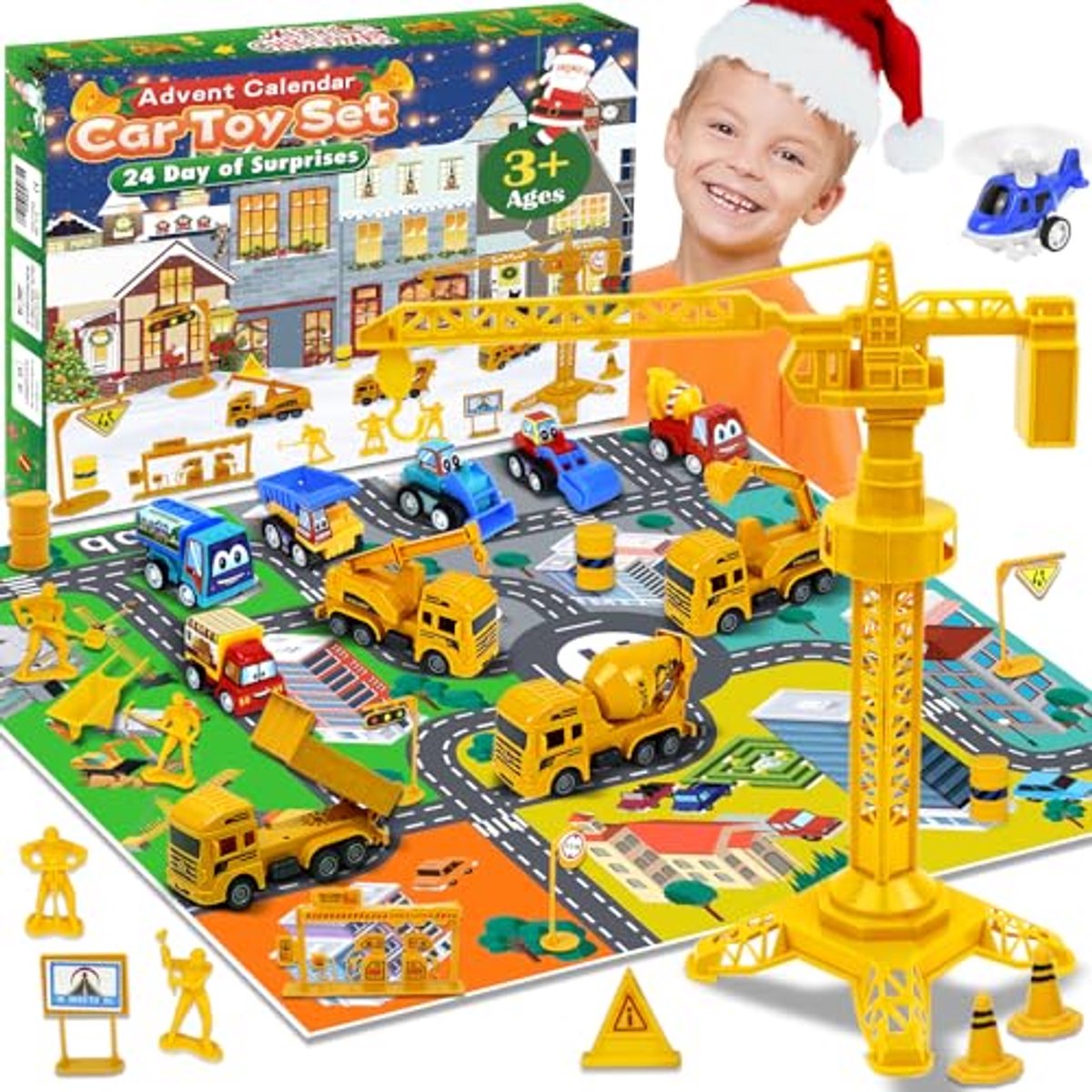 Adventskalender met 24 Verrassingen voor Jongens - Auto Speelgoed