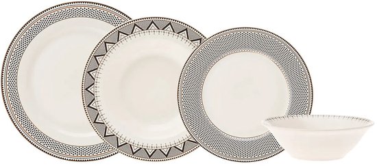 Karaca Globe 24-delig Servies - Porselein Serviesset voor 6 Personen - Compleet Tafelservies — afbeelding 3