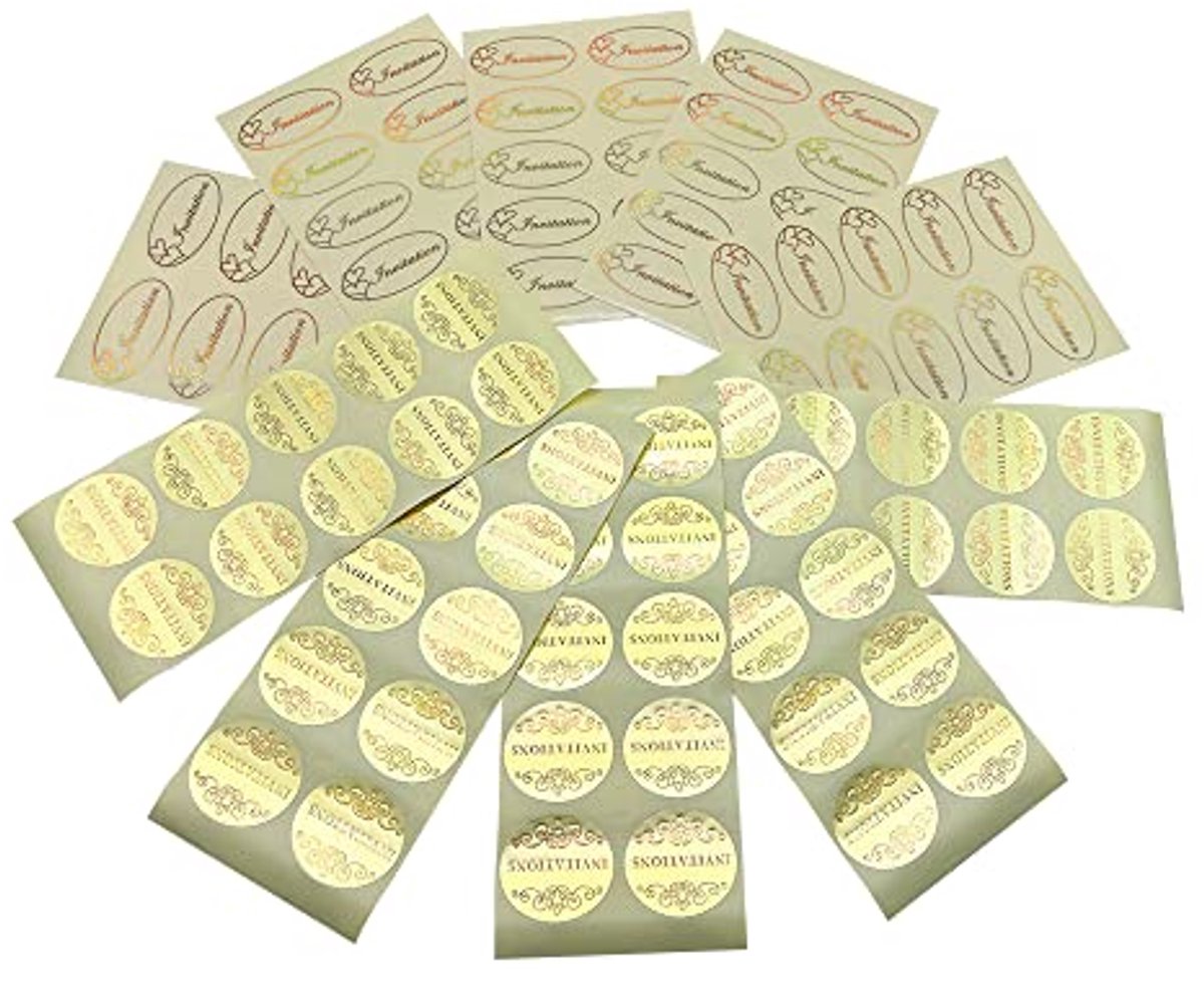 Zelfklevende Bruiloft Stickers - 100 Stuks voor Uitnodigingen en Wenskaarten