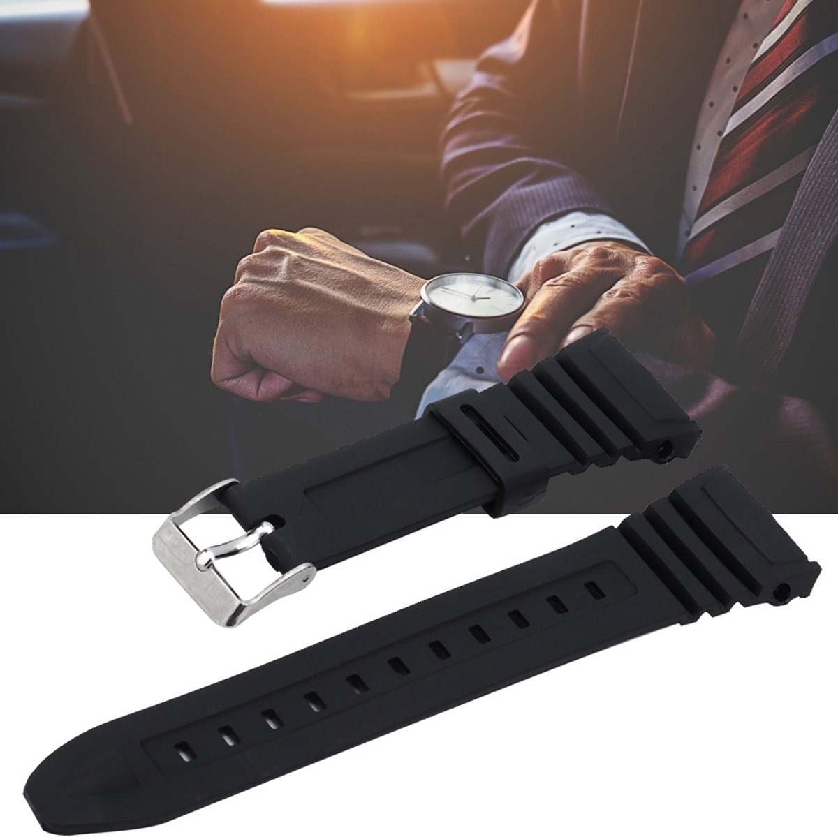 Mmgoqqt - PU Horlogeband - Alleen geschikt voor Casio horloges Casio model w-96h