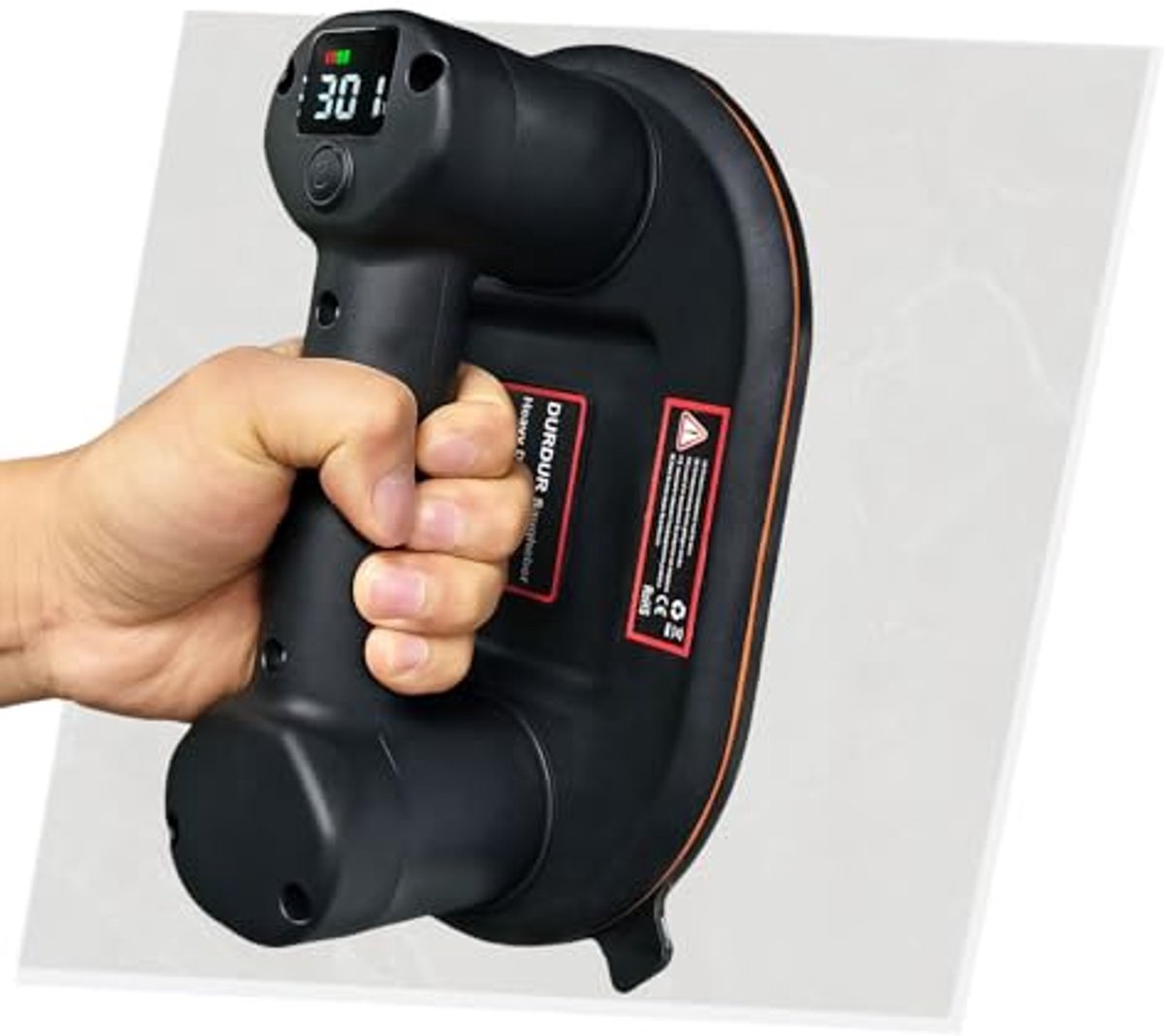300 kg elektrische accu-vacuümzuiglift voor tegels en glas - 9,4 inch zuignap met auto-nazuigfunctie