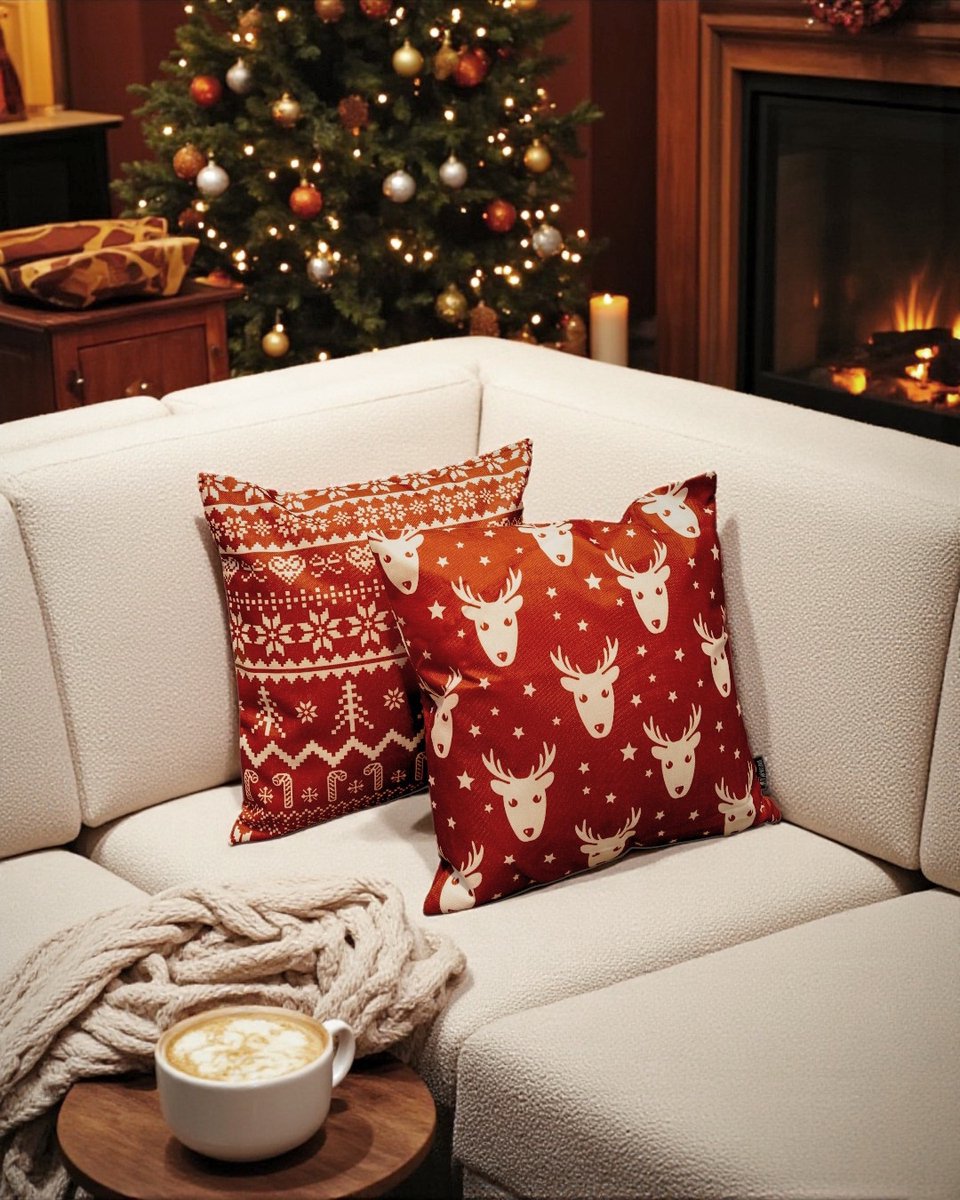 Kerst 'Christmas Celebrations' Kussenhoes | Katoen / Linnen | 45 x 45 cm – foto 3