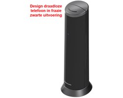 Design draadloze telefoon - nummerherkenning - beantwoorder - rechtopstaand - zwart - 220