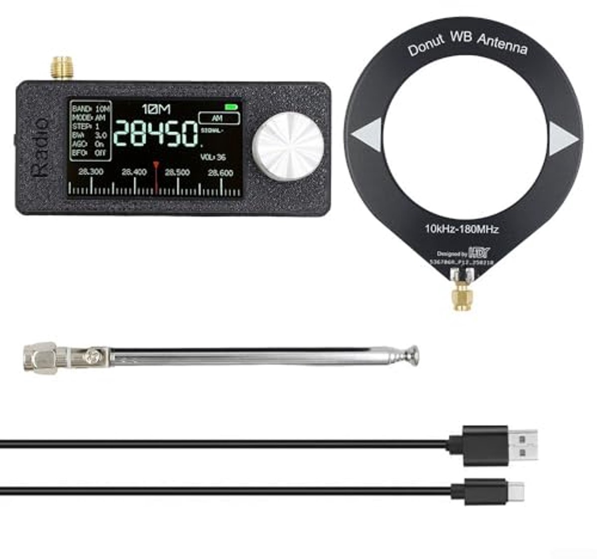 Draagbare Mini Radio met Kleurenpaneel en USB-modi - Compacte Digitale Radio voor Ontvangst van AM en FM
