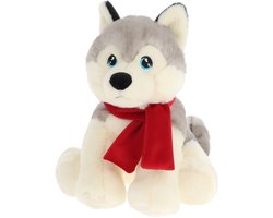 Keel Toys husky met sjaal - 20 cm - Dieren knuffels