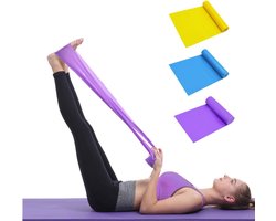 Oefenbanden - 3 stuks - 1,5 m - Weerstandsbanden - Siliconen oefenbanden - Krachttraining - Weerstand met verschillende sterktes - Geschikt voor training, fysiotherapie, stretchen, herstel, pilates, revalidatie en yoga