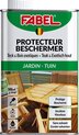 Fabel beschermer voor teakhout en exotisch hout, tuin. In de afbeelding: teakhouten tuintafel en stoelen. Incolore, 500ml, 4 uur droogtijd, zonder solvent.