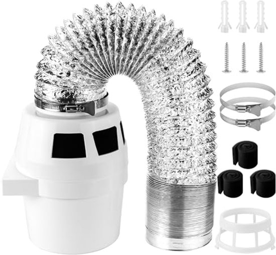 UPGRADED] Indoor Dryer Vent Kit Filter Bucket with 4 Inch by 5 Feet