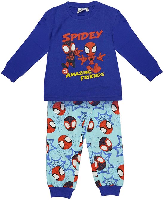 Pyjama Spider-Man et ses amis Garçons – Pyjama bleu à manches longues pour enfant – Marvel officiel