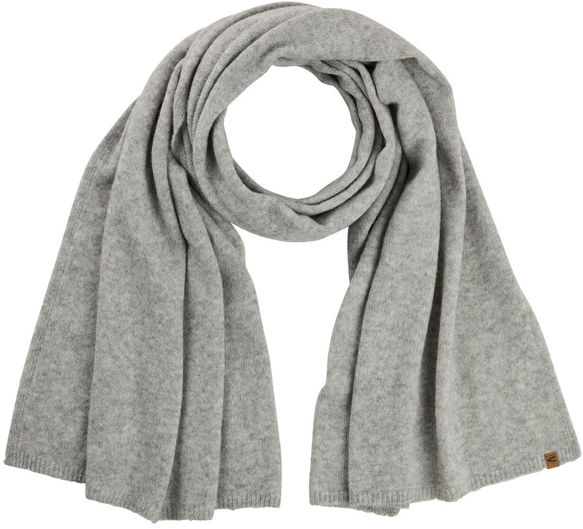 camel active Gebreide sjaal van een wolmix - Maat womenswear-OS - Grijs