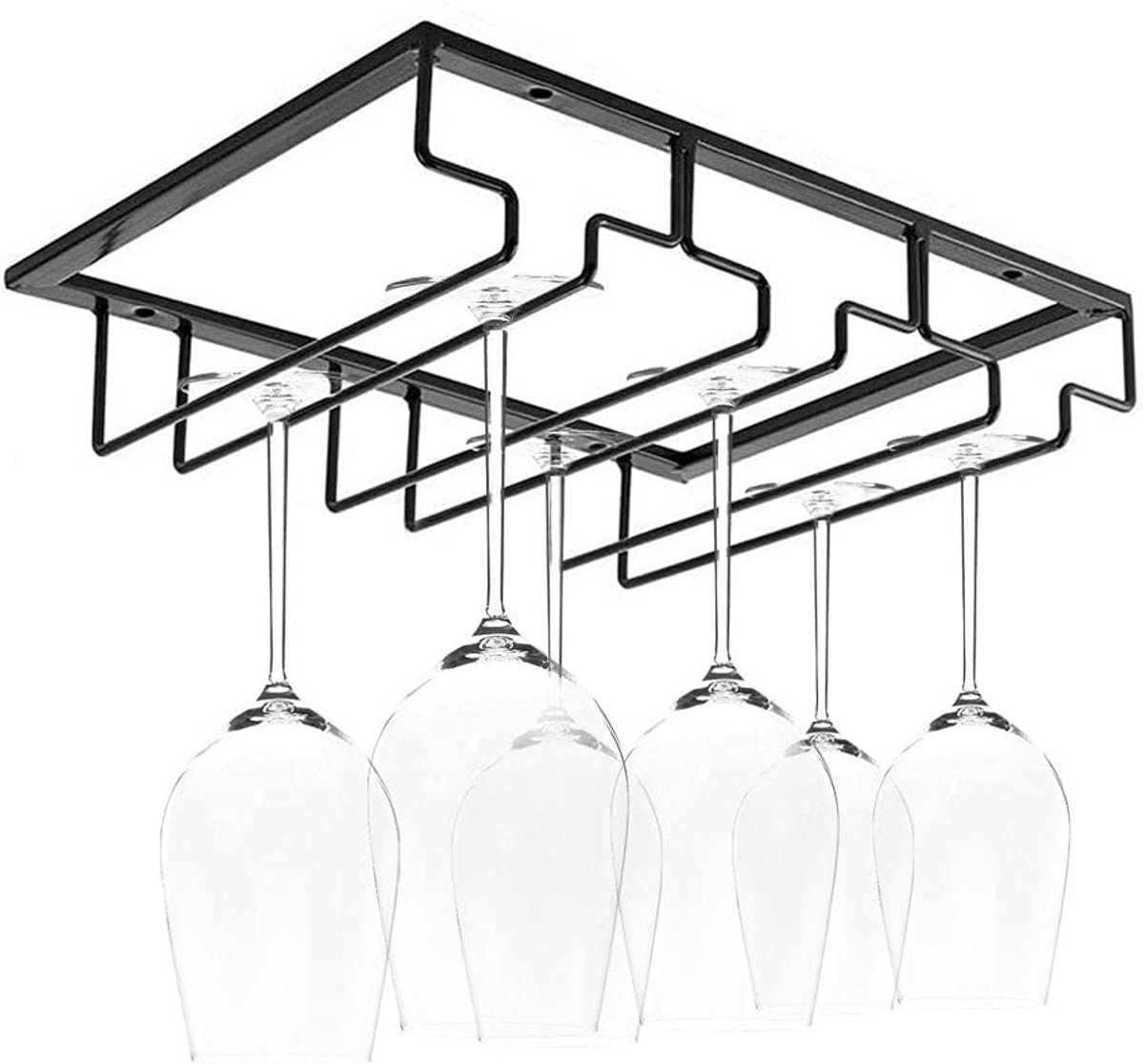 Cuhostki-1-Stuk-Kast-Glas-Opberg-Houder-Zwart-Multifunctioneel