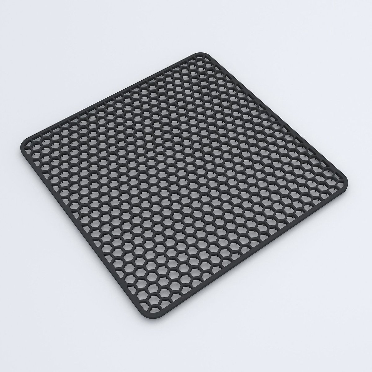 Gootsteenmat - Rechthoekig - Onderzetter - Zwart - 34,5*34,5 cm
