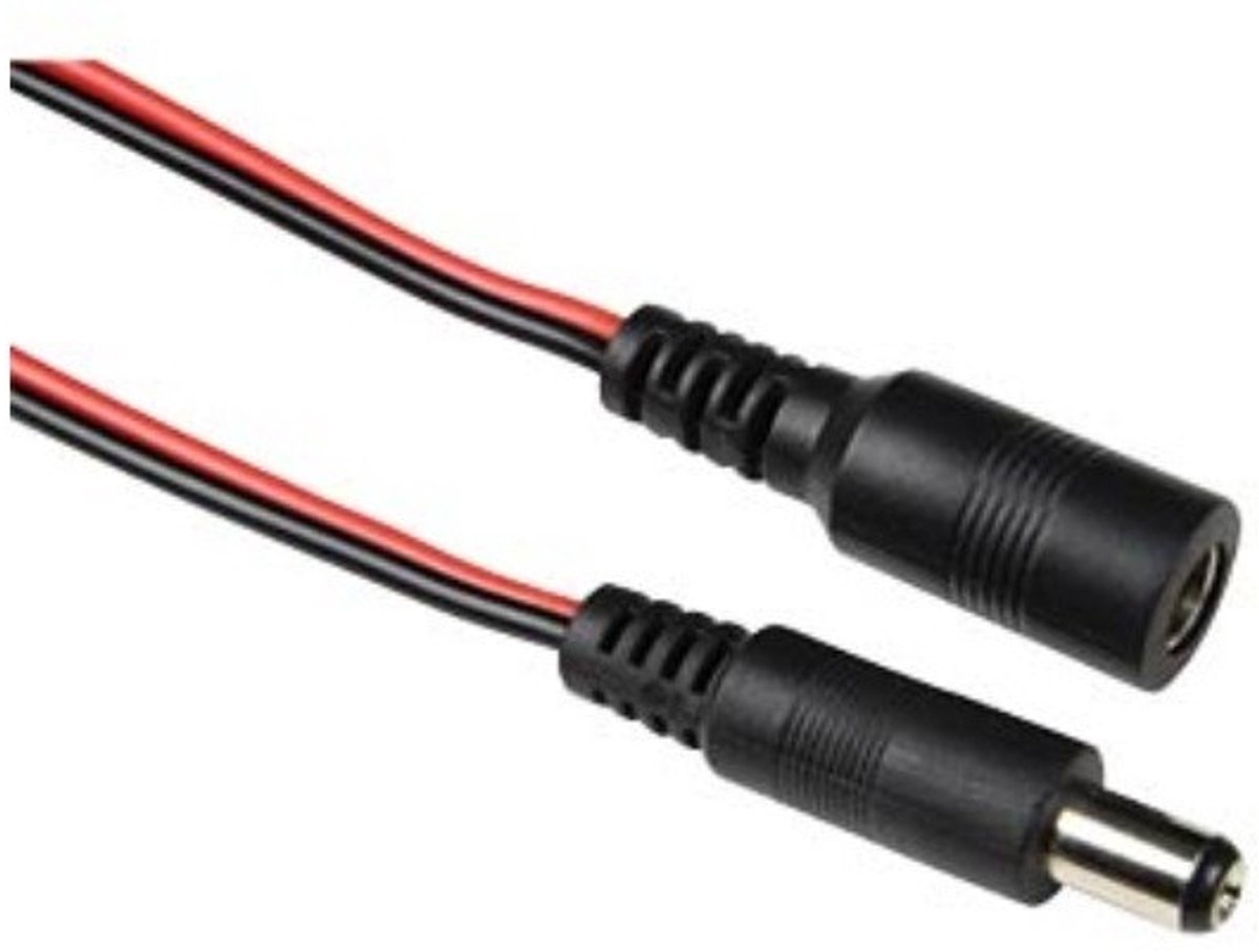 BKL Verlengkabel met DC (m) connector - 2,1 x 5,5 mm - 12V / 3A - 3 meter
