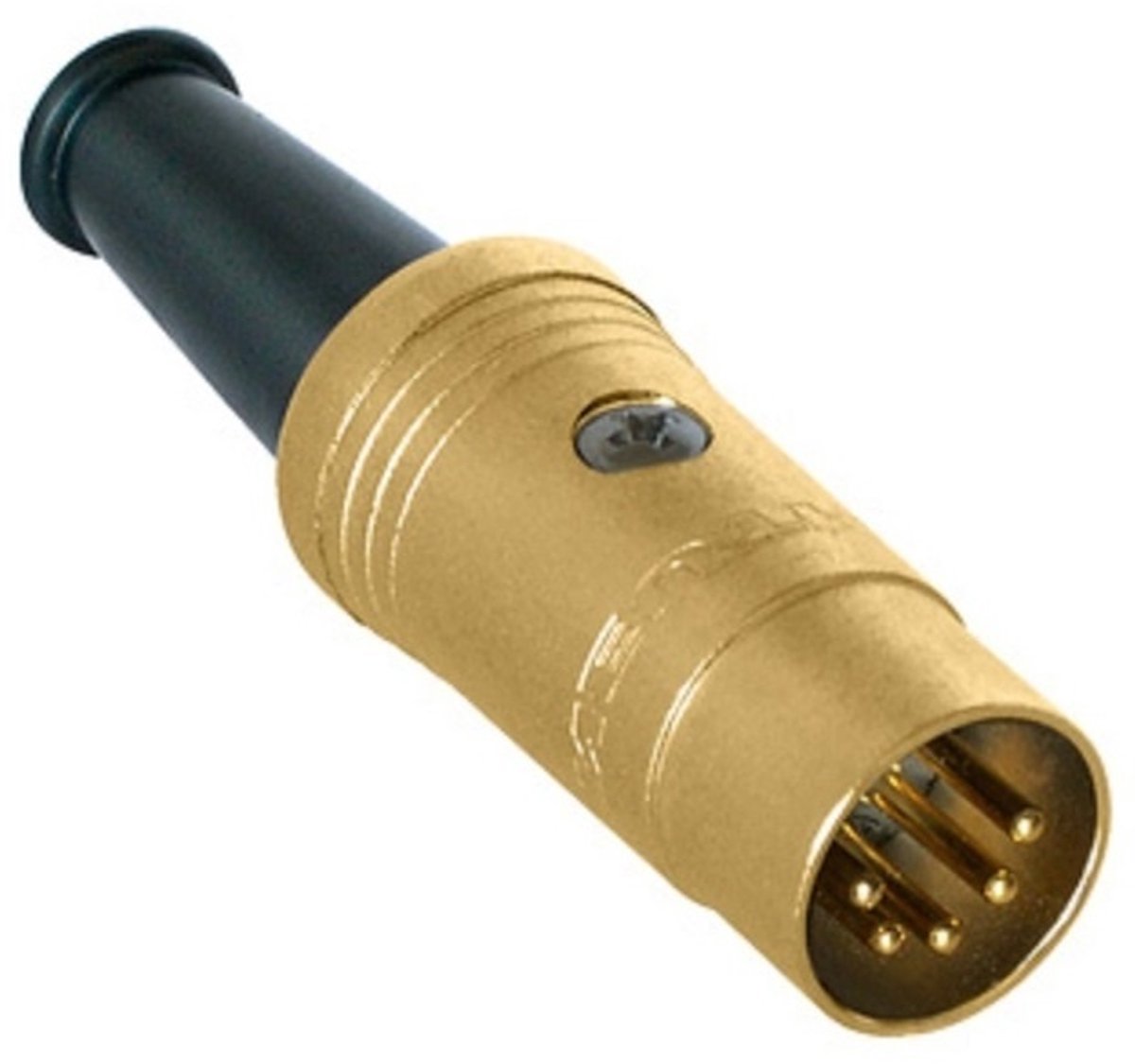 REAN NYS322AG DIN 5-pins 180° (m) connector / metaal/verguld