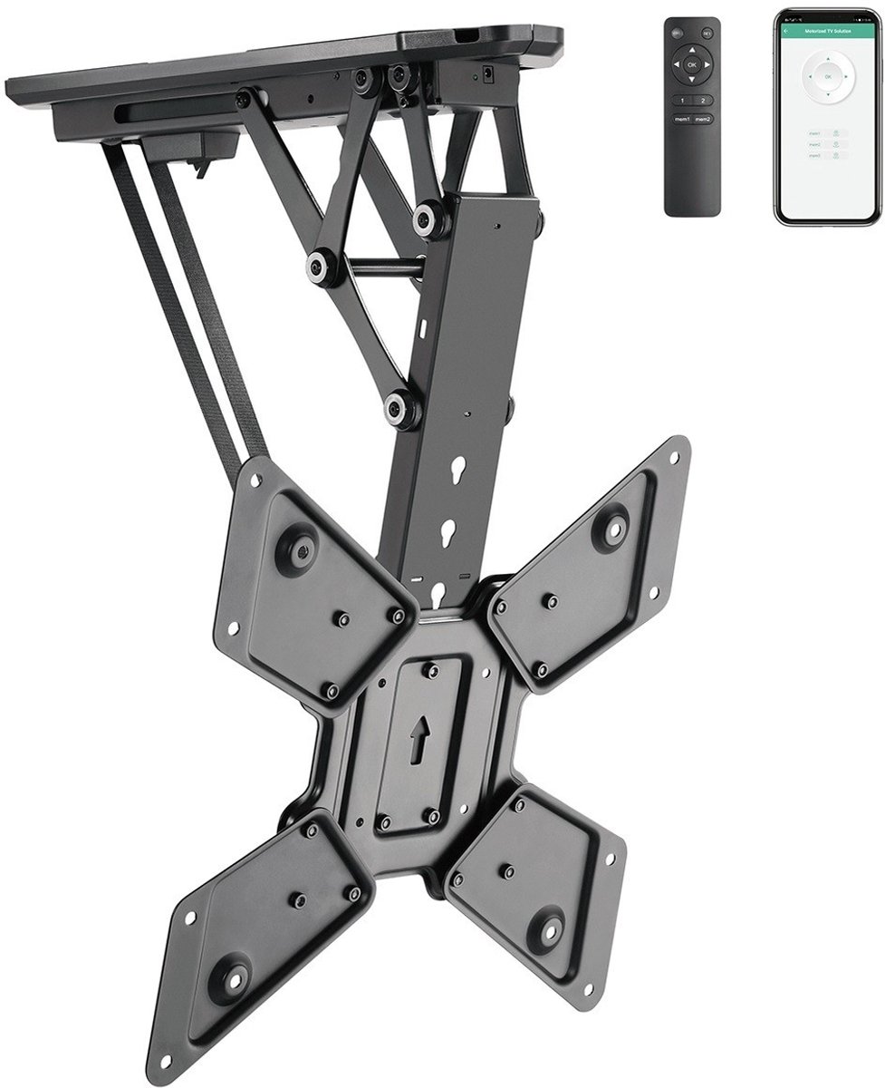 My Wall HL43ML TV-plafondbeugel 584 cm (23) - 1397 cm (55) Besturing via app Plafondhouder Met elektromotor Gemotoriseerd Kantelbaar Zwenkbaar