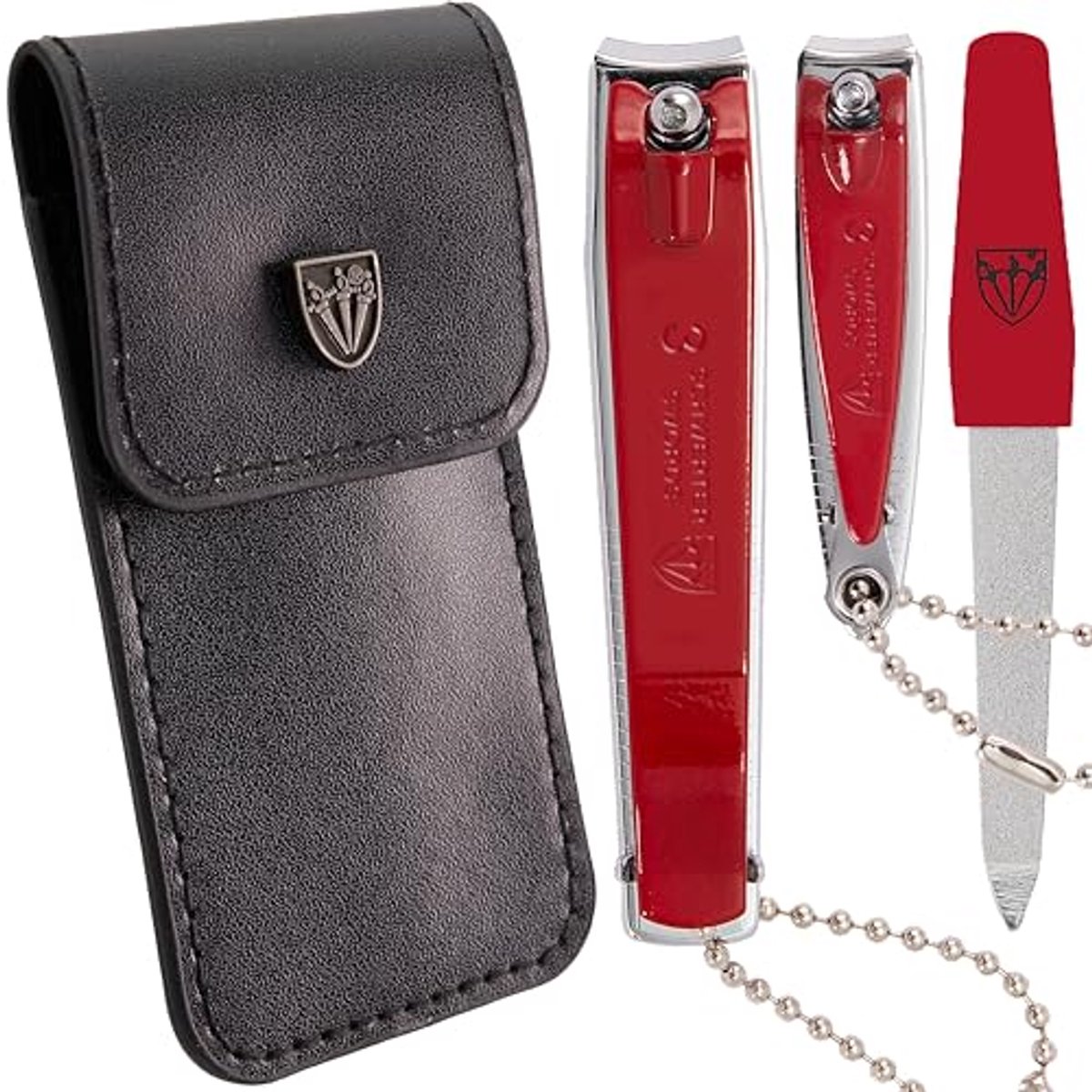 Nagelknipper Set voor Vingernagels en Voetnagels in Kunstleren Etui