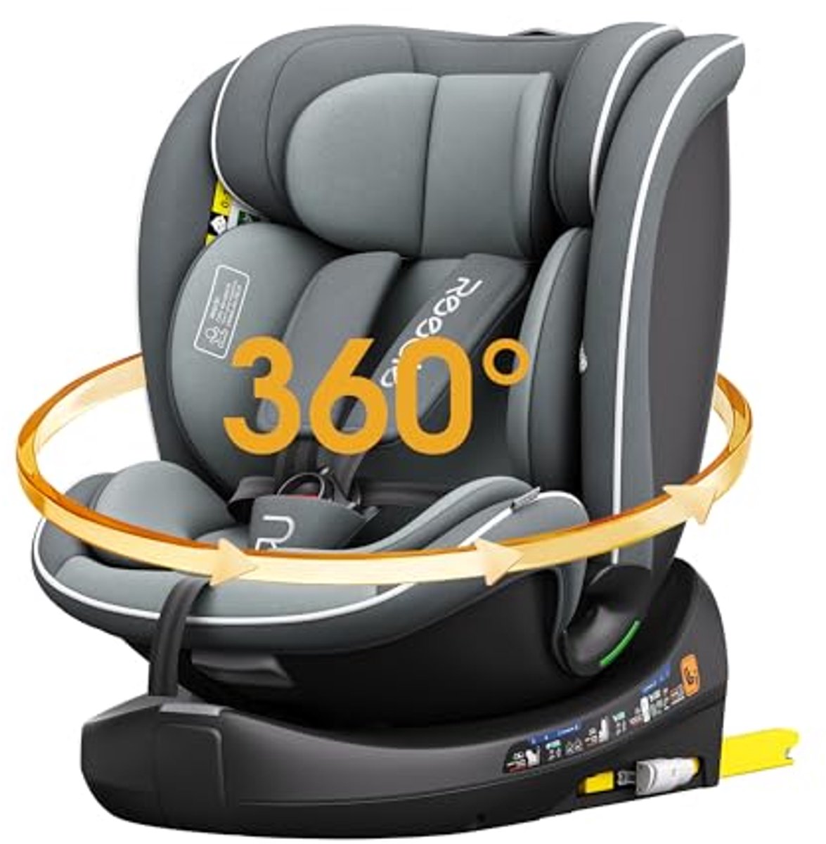 Image of 360° Draaibaar I-Size Kinderzitje met ISOFIX voor Kinderen van 0-12 Jaar en Tot 150 cm