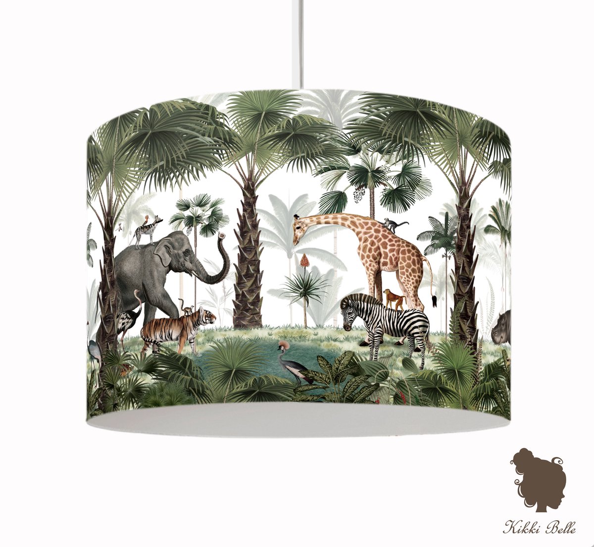 Hanglamp Animal Kingdom-Kikki Belle-lamp-kinderkamer-jungle-dieren-incl pendel-E27
