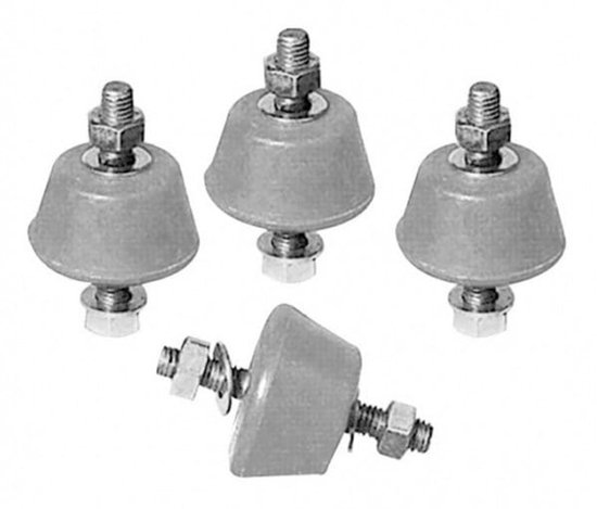 Rubberen trillingsdempers 4-pack grijs