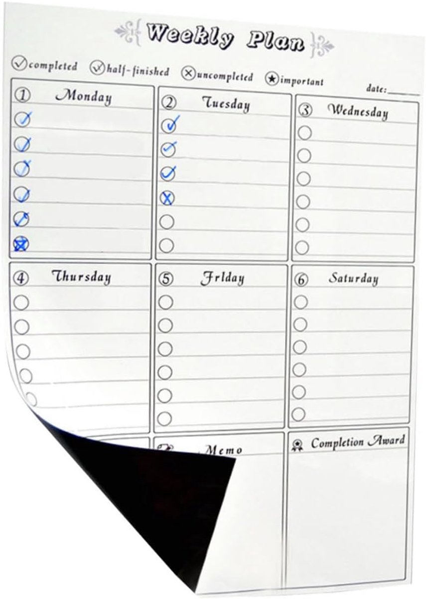 Magnetisch Weekplanner whiteboard - A3 Formaat - Planbord - Familieplanner - Weekplanner - Gezinsplanner - To Do Planner - Koelkast magneet - Maaltijdplanner - Menuplanner - Fitness voeding schema — cadeau in Kalenders & Planners - foto 3