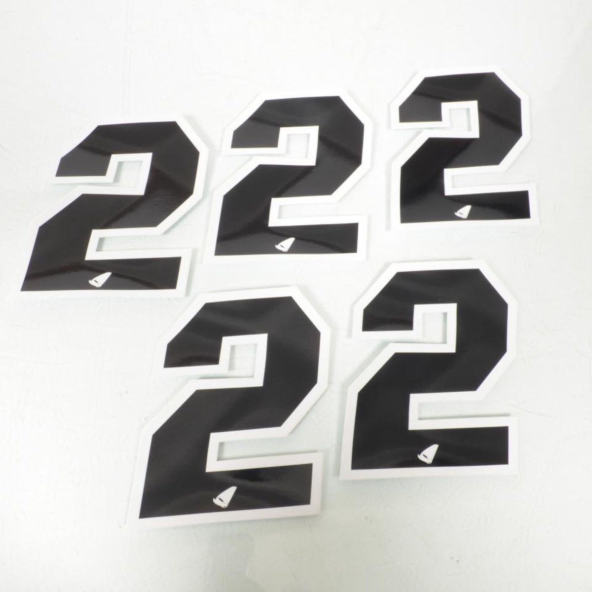 Autocollant stickers UFO pour moto Numero 2 noir 130x99mm Neuf