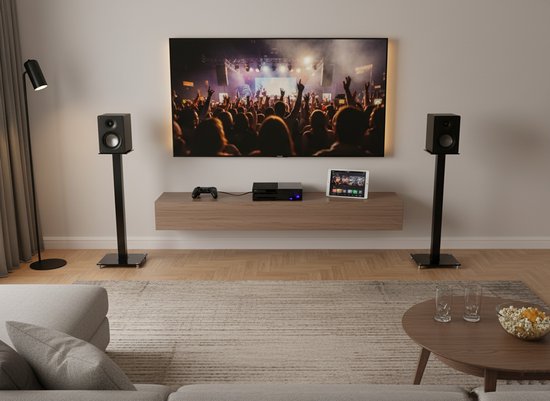 VidaXL 2 Supports Haut-Parleur Verre Trempé Argenté - Colonnes Design Pour Enceintes