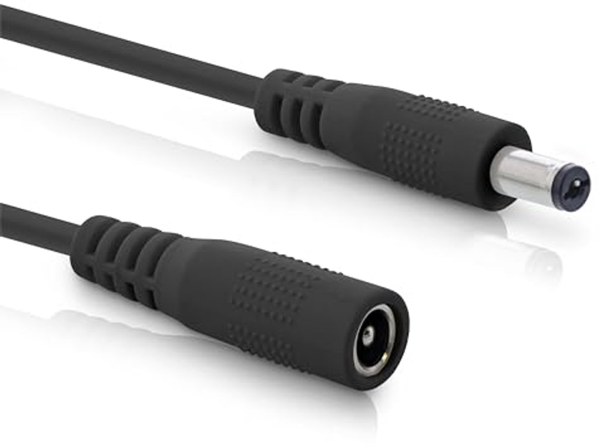 Universele DC-verlengkabel 5,5 x 2,1 mm - 2 meter, geschikt voor ledstrips, bewakingscamera's, printers en meer