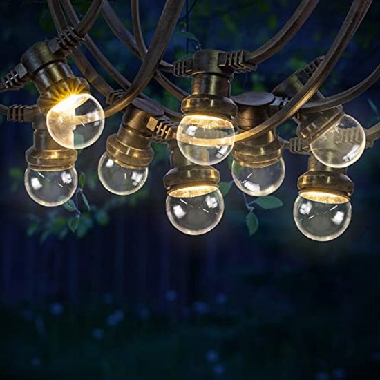 Bzavor Lichtsnoer voor buiten, hangend, 20 cm, 4 stuks, 8 modi, led, ramadan lichtketting, stroom, outdoor, IP65 waterdicht, met stekker, afstandsbediening, voor Eid-decoratie, bruiloft, decoratie