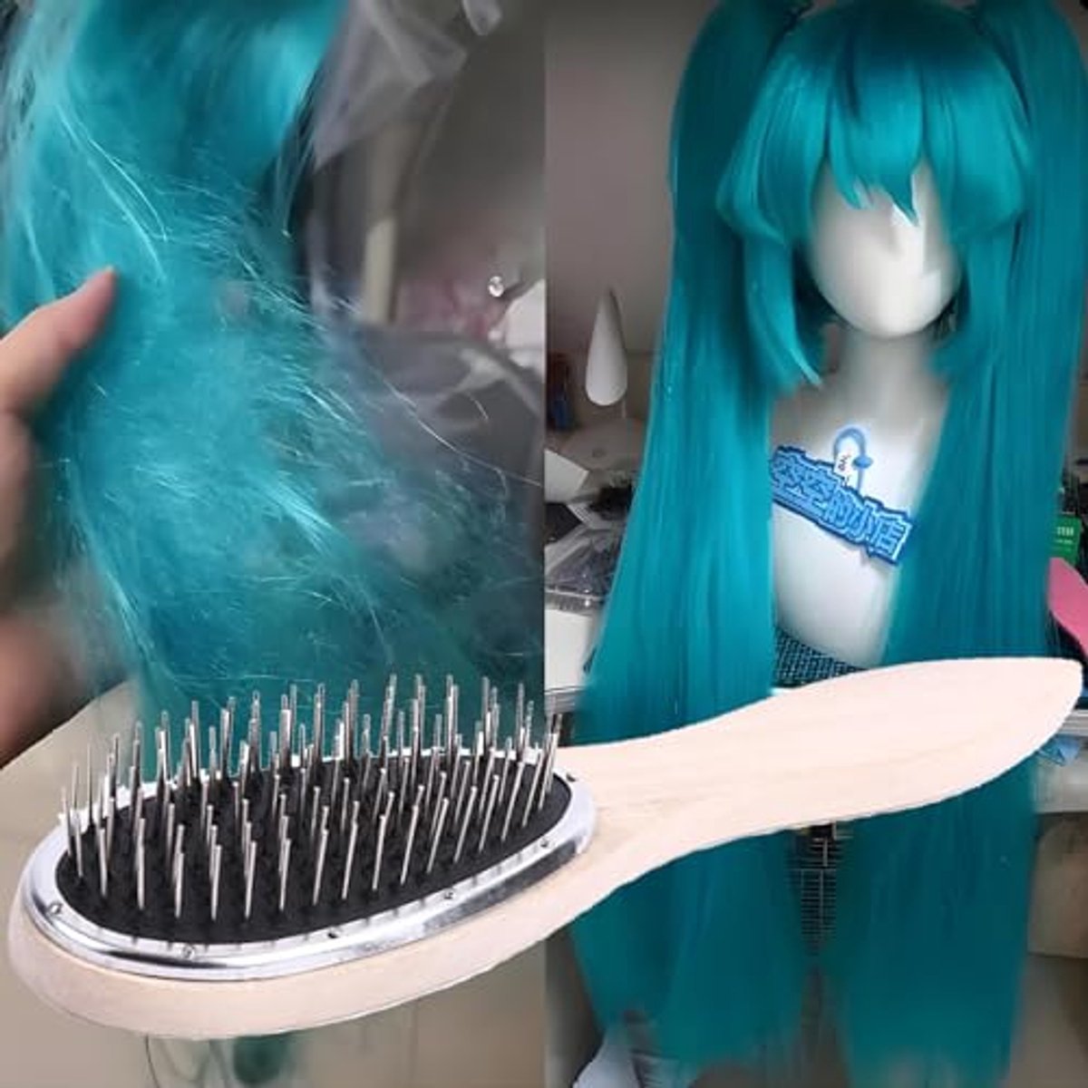 Professionele Antistatische Staalkam voor Pruiken en Synthetische Hair Extensions