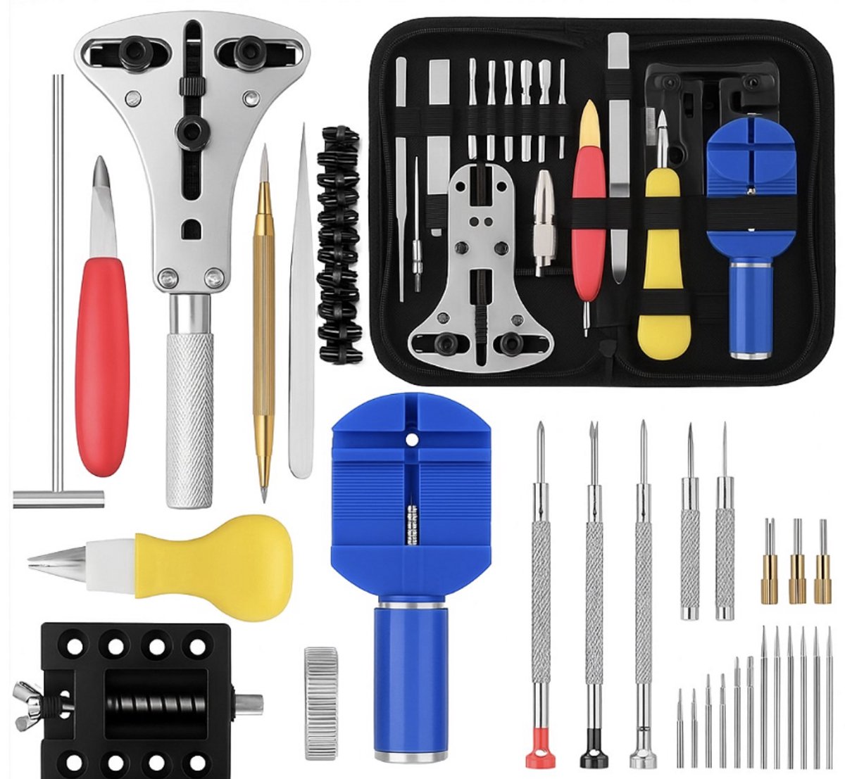 Yilofy 147 Delig Horloge Precisie Reparatie Tool Kit Universeel - Horloge Opener Inkorter en Reparatie Set - Horloge Gereedschap - Horloge Reparatieset - Horloge Reparatie Kit - Horloge Reparatie Gereedschap