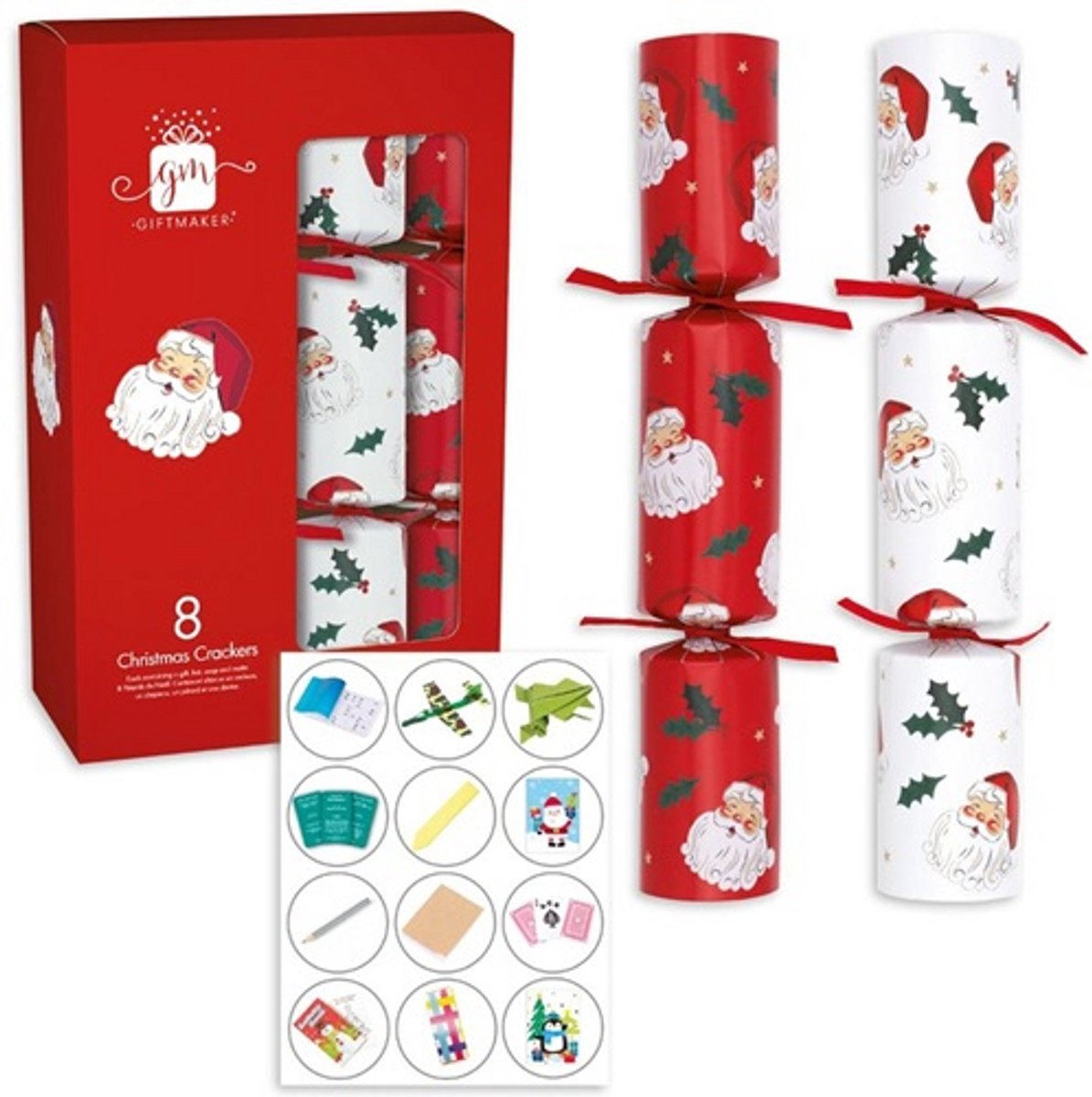 Giftmaker Christmas cracker traditional Santa 8st 12inch