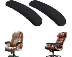 Armleuninghoezen, armleuninghoezen voor bureaustoelen, armleuningbeschermers voor draaistoelen, half-omwikkelde elastische armleuninghoezen, kunnen worden gebruikt voor bureaustoelen, gamingstoelen, draaistoelen, relaxfauteuils (zwart)