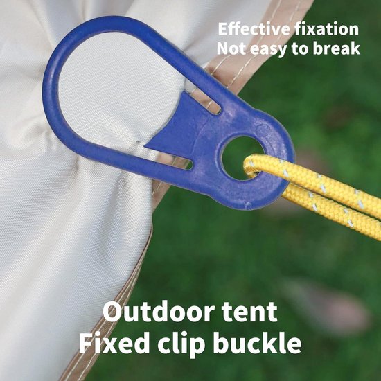 2023 Nieuwe multifunctionele tentclip Heavy Duty Plastic Tarp Clips, Schaduwdoek Plastic Clips, Winddichte Luifelklemmen met Sterke Slotgrip, Opzetzeil, Luifel, Zonnescherm, Autohoes (Blauw, 10 stuks