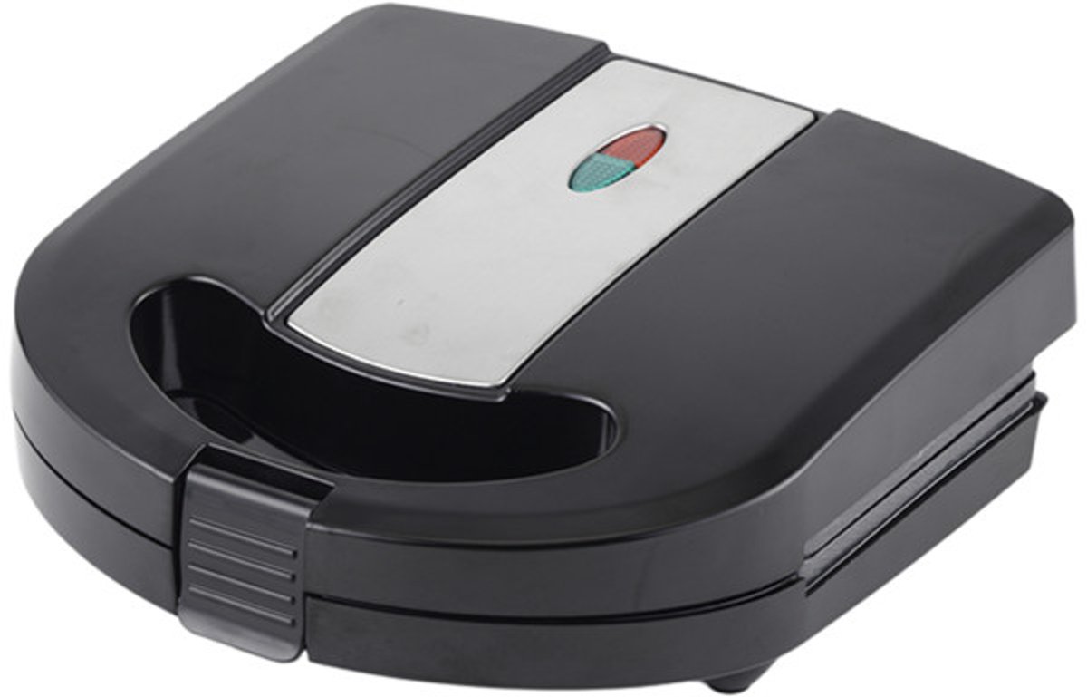 Sandwich Maker 2-Slice – 750W – Grill & Wafelplaten – Anti-aanbaklaag – Cool Touch – Afneembare Platen – Compact Ontbijt Toestel