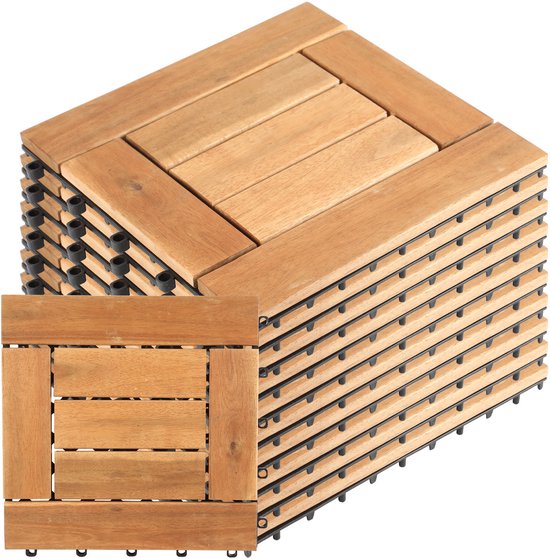 WPC Terrastegels, 30 x 60 cm, WPC-tegels, set van 60 voor 10 m²