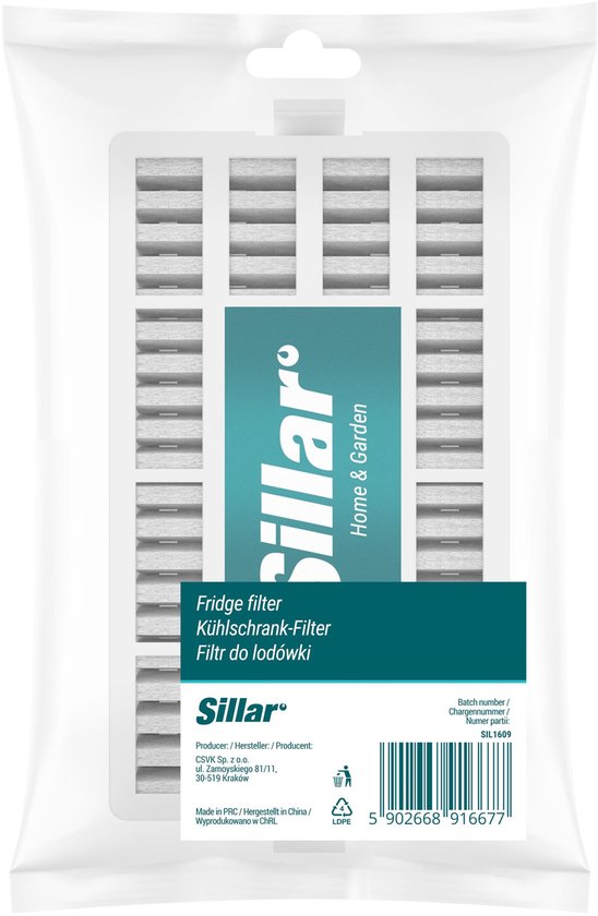 Sillar, Set 3 koelkastfilter, luchtfilter, antibacterieel, neutraliseert geurtjes, vervanging voor Microban ANT001, compatibel met koelkasten van Whirlpool en Indesit van Merkloos — afbeelding 5