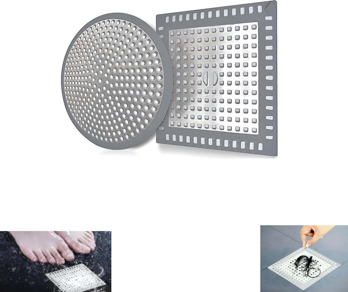 Haaropvanger - platte haaropvanger - doucheafvoerdeksel - filter - Vloerafvoer - Afvoerdek